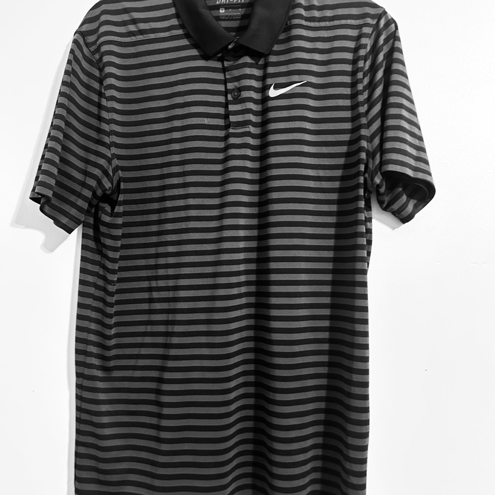 Nike Golf Dry Fit Black and Gray Polo Shirt
